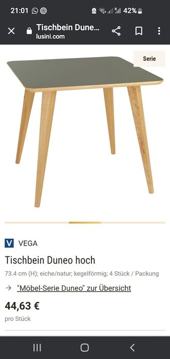 Masa/mese cu picioare stejar masiv