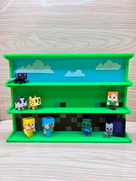 Suport raft figurine Minecraft Kinder Joy – model 3 niveluri