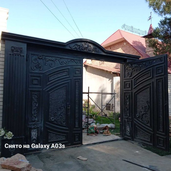 Металлические ворота под ключ | Темир дарвоза ясаймиз ва ўрнатамиз