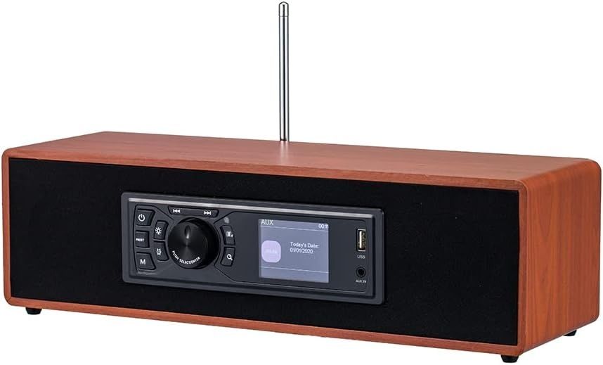 AOVOTO DAB+/FM Радио с Bluetooth, Цветен Дисплей и Дистанционно