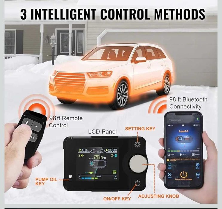 Webasto 12V 24V 8kw + bluetooth STANIS Sirocou Portabil auto  Vevor