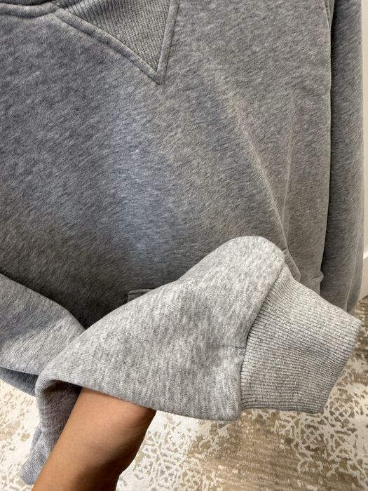 Серое худи на флисе