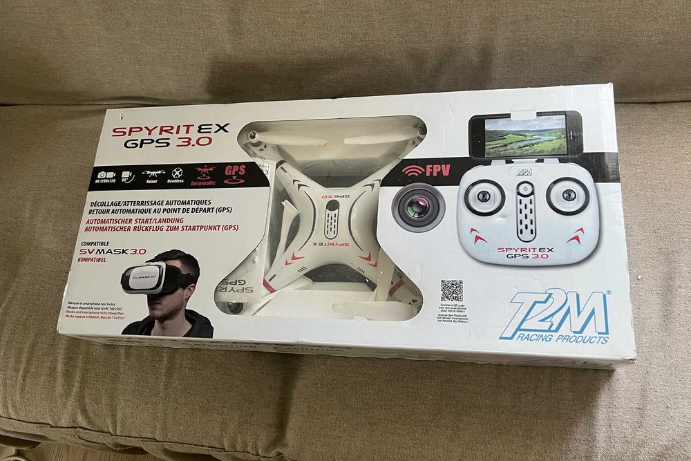 Drona T2M Spyritex GPS 3.0 FPV cu cameră HD și telecomandă completă