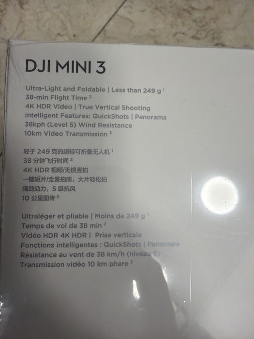 Drona dji mini 3 noua sigilata model 4k cu controller si baterie