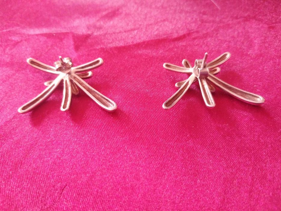 Уникален сребърен комплект от 4 части - гривна, пръстен, обеци