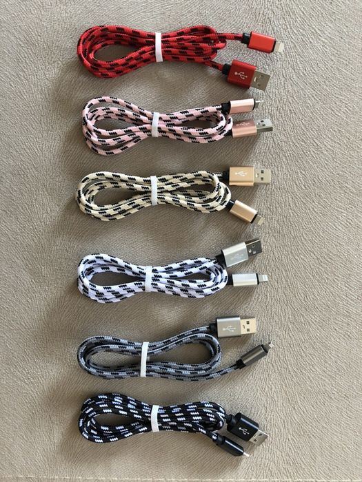 Продавам марков кабел за iPhone lightning data cable 1m oплетен