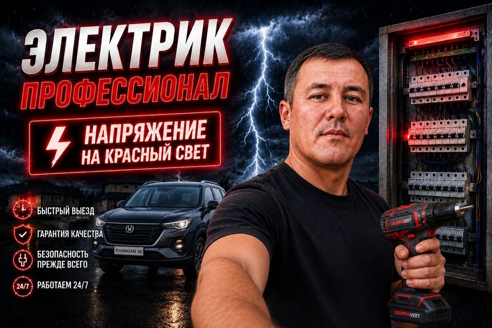 ЭЛЕКТРИК АЛМАТЫ 24/7 не дорого