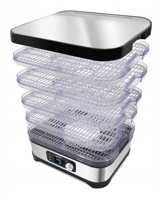 Дехидратор(Сушилня)за храна Yoer 450w,5 цедки,сребристо-черен