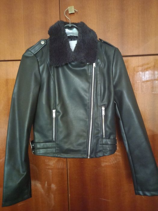 GATE Байкерско яке с изкуствена козина ново. Размер С.