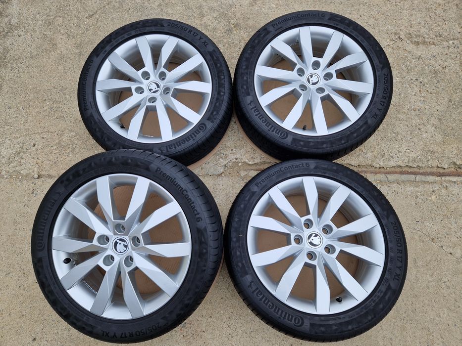 Roti/Jante 5x112 Skoda Octavia3 anvelope vara aprx Noi 205 50 17