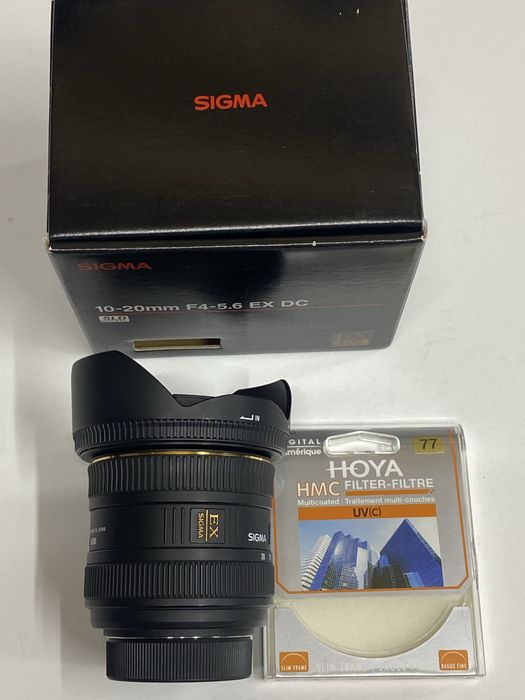 Obiectiv foto Sigma 10-20 mm,filtru,montura Nikon