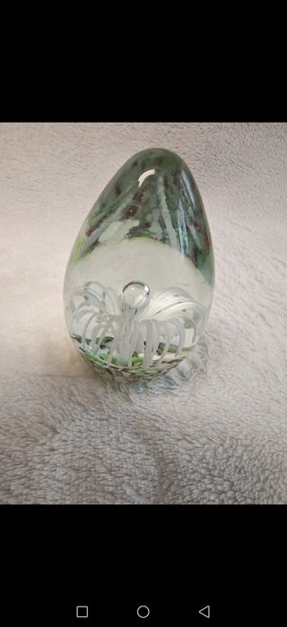Lot de 3 ou din sticla Murano cu motive florale !
