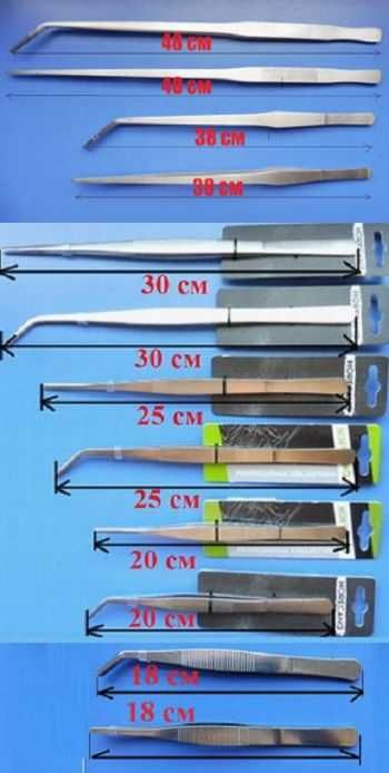 Пинсети Готварски /Технически, големи, здрави, 6 размера, 2 вида