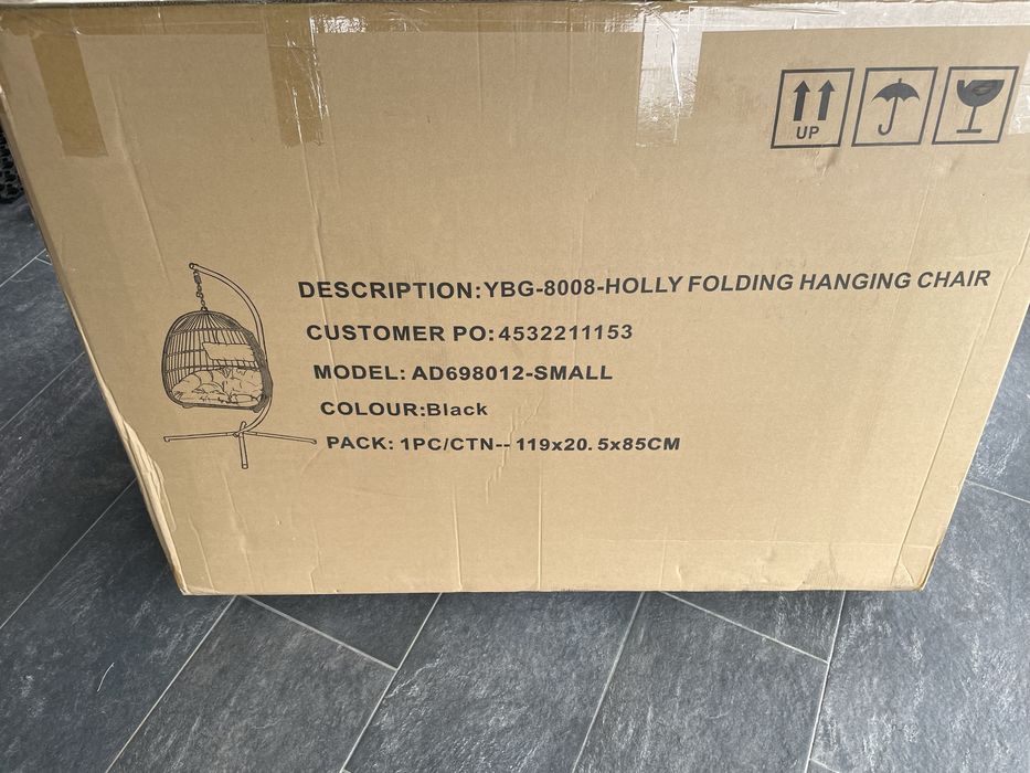 Scaun - Ou pliabil în aer liber suspendat din rattan Nou Sigilat