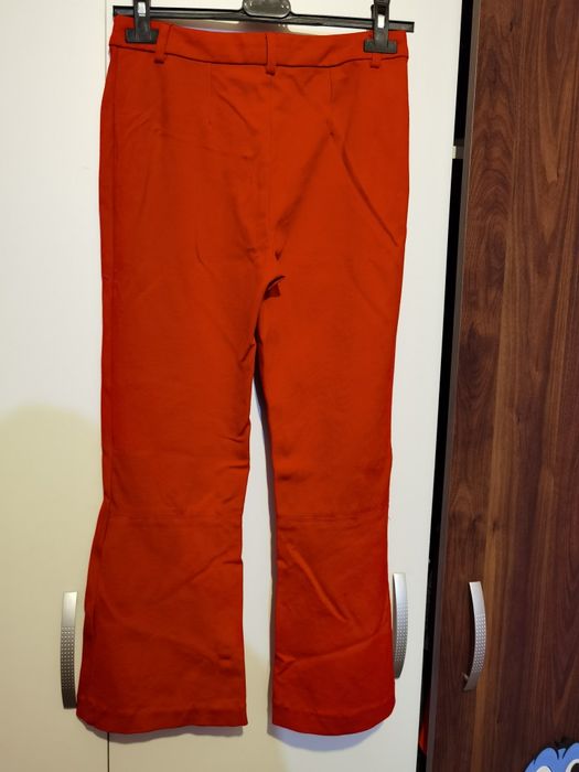 Червен панталон чарлстон- трикотажен