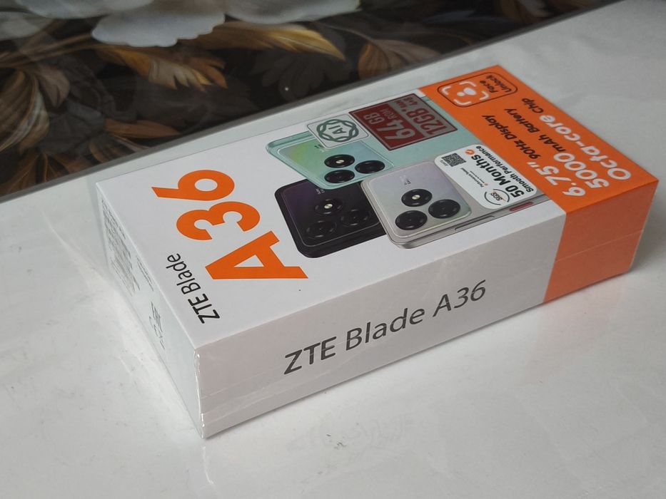 Смартфон ZTE Blade A36 64gb/4gb+8gb