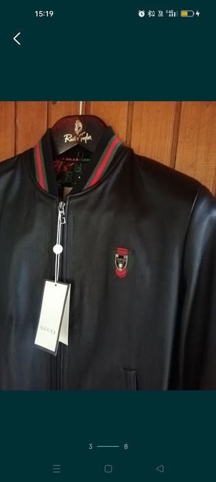 Geacă nouă Gucci S piele naturala bărbați