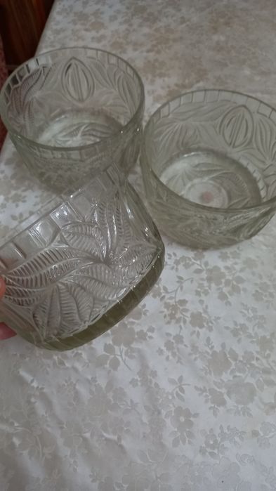 Стеклянная посуда СССР: салатницы, вазы, конфетницы