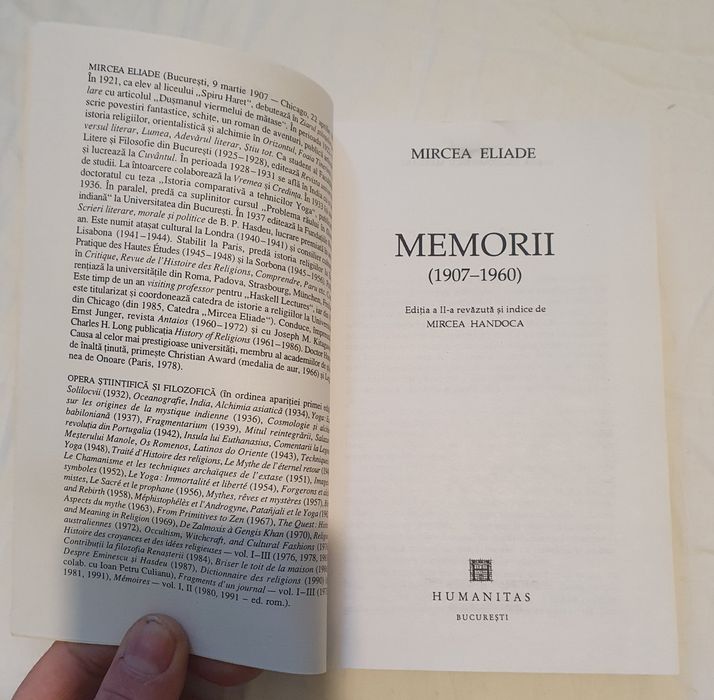 Carte Mircea Eliade Memorii