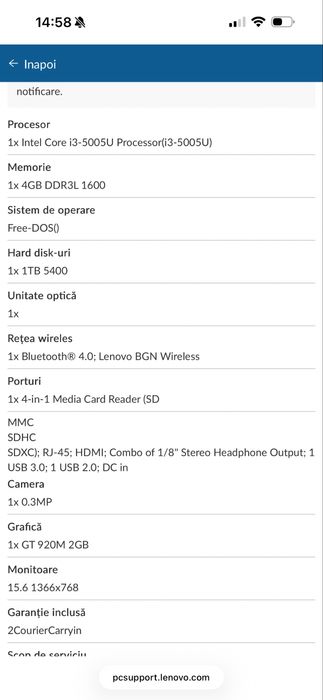 Laptop Lenovo IdeaPad
