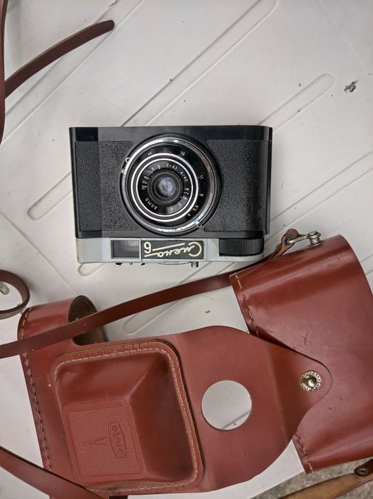 СМЯНА 6 Фотоапарат СССР,уникалет, калъф от Естествена кожа Без драскот