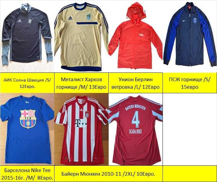 Футболни екипи - Байерн,Арсенал,Манчестър,Ливърпул,Бодьо Глимт,Бран