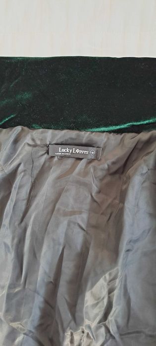 Зелено топло кадифено дамско яке