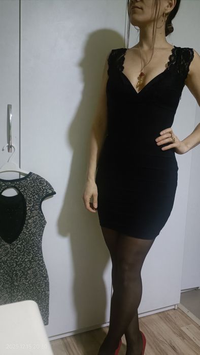 Rochie scurta neagra S, chiar XS