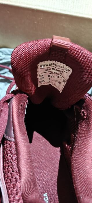 Balenciaga Track originali nr 39 sneakers luxury burgundy