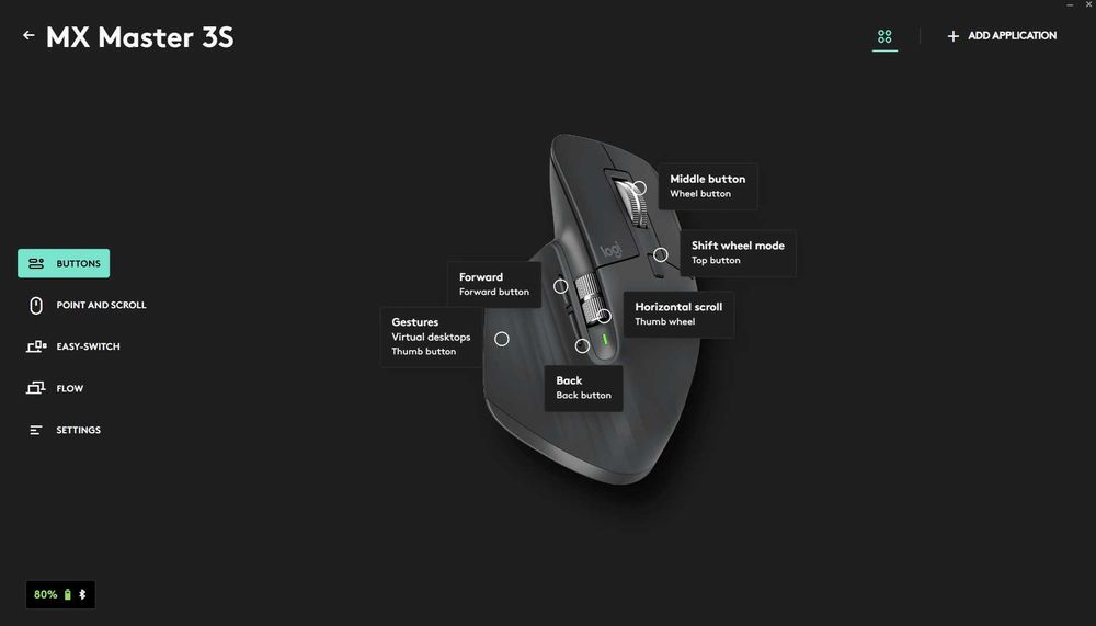 Мишка Logitech - MX Master 3S, оптична, безжична, Graphite