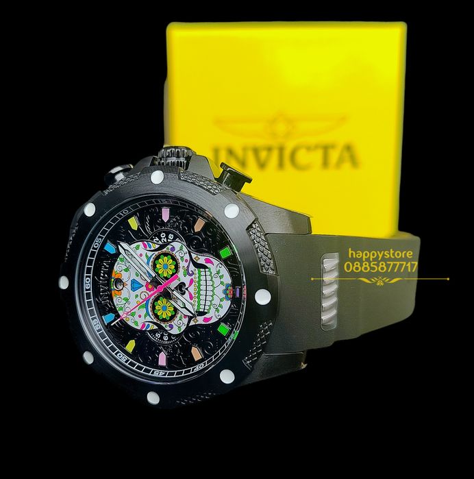 INVICTA Muertos black 50 mm, Инвикта нов ръчен часовник