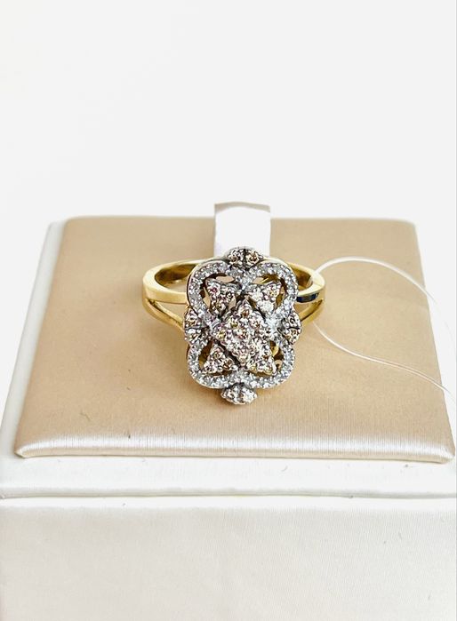 Золотое кольцо с бриллиантами 585 Ереван