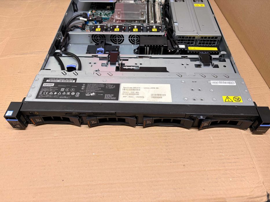 Сървър Lenovo x3250 M6 E3-1230 v6 3.90GHz, 8GB DDR4, Proxmox, TrueNAS