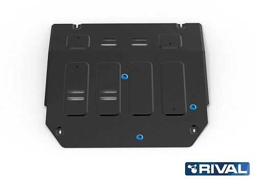 Защита картера и КПП + комплект крепежа, Rival, Сталь, Kia Sonet