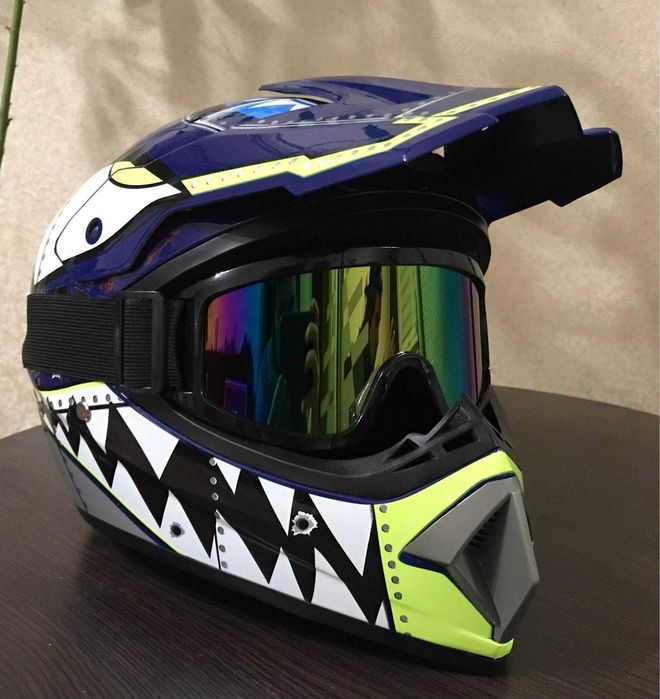 Casca moto off road/atv/enduro  +ochelari
