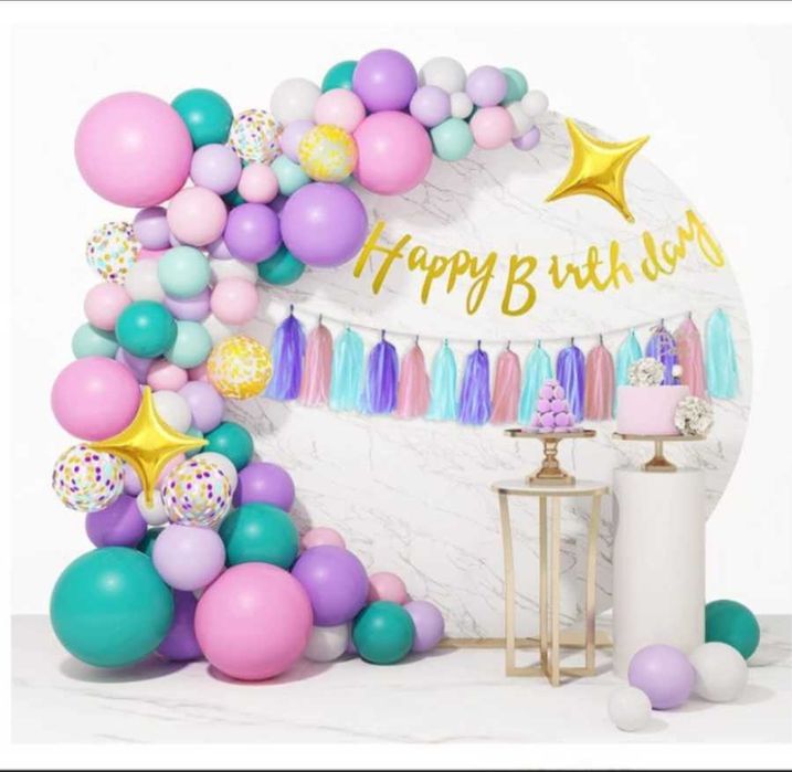 Метална арка, балони, декорация