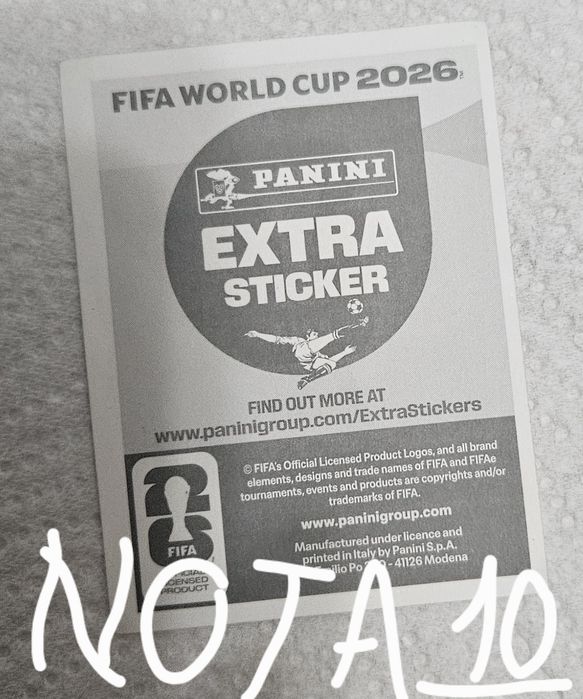 Fifa world cup 2026 panini lionel messi extra stiker