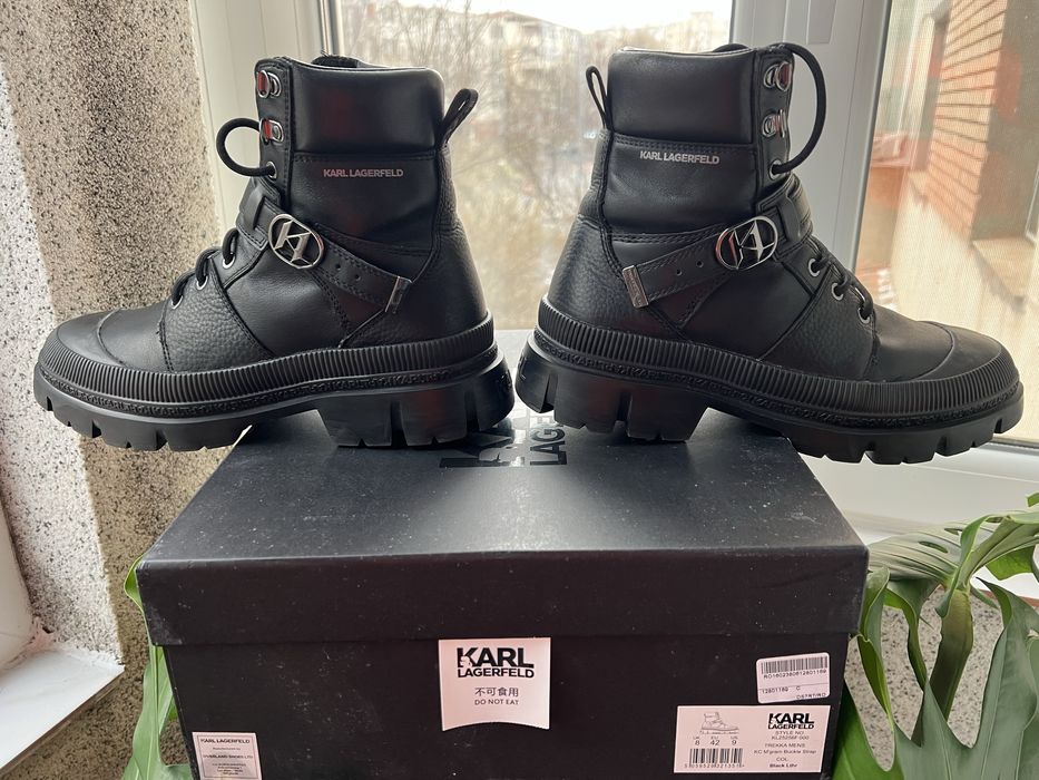 Karl Lagerfeld bocanci de piele TREKKA MENS KC