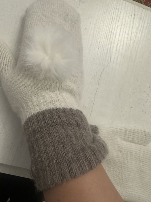 Варежки женские шерсть