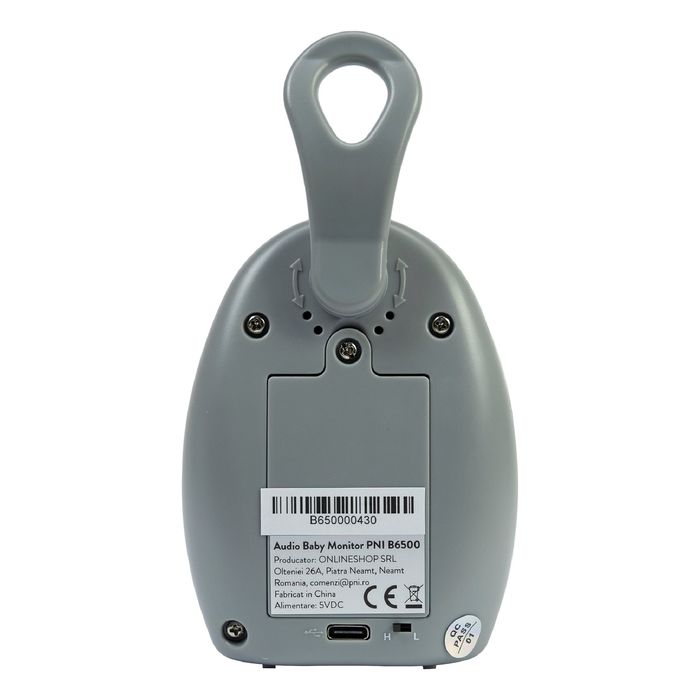 Audio Baby Monitor PNI B6500 wireless, intercom, cu lampa de noapte, functie Vox si Pager, sensibilitate microfon reglabila