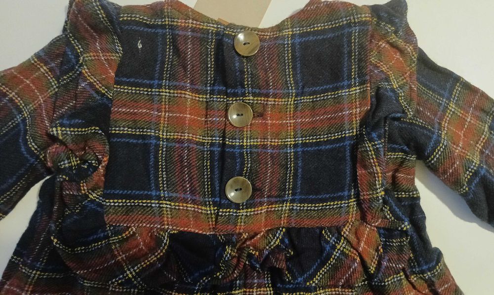 Нова карирана Рокля ZARA 18-24м