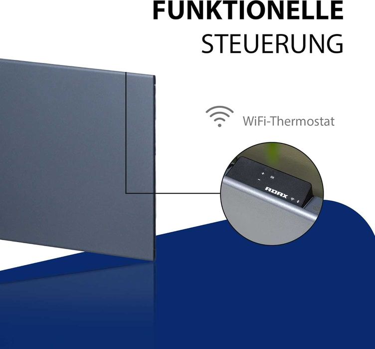 Конвектор Adax Neo Wi-Fi H, 2000W сив 330 мм управление със смартфон