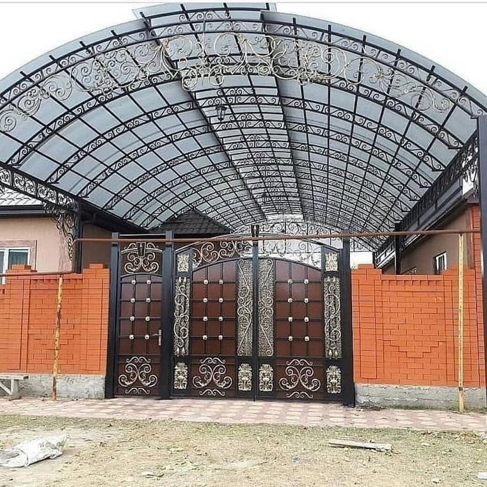 Ворота навес забор тапчан решотки.