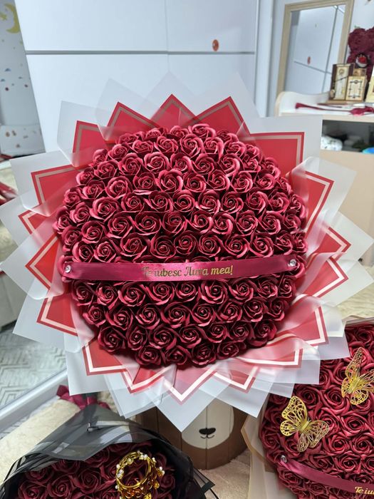 Buchet trandafiri din sapun