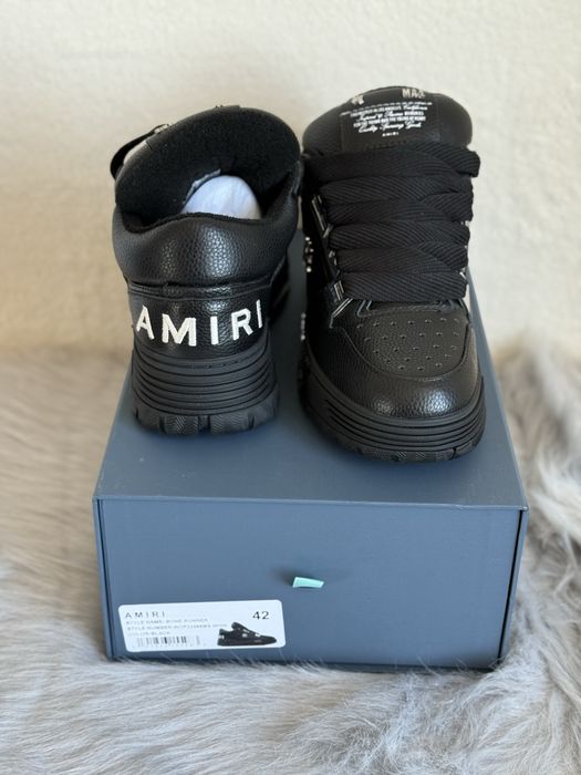 Amiri MA-1 2024 Full Black Leather Silver Full Box [Verificare Colet]