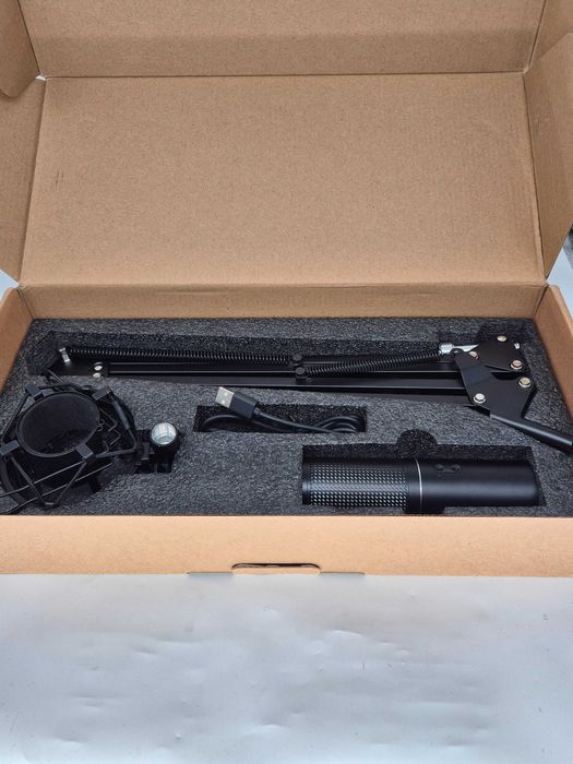 Kit Microfon Condensator TONOR Q9S, USB, Cardioid, Braț Articulat, Gaming & Streaming - Grad E