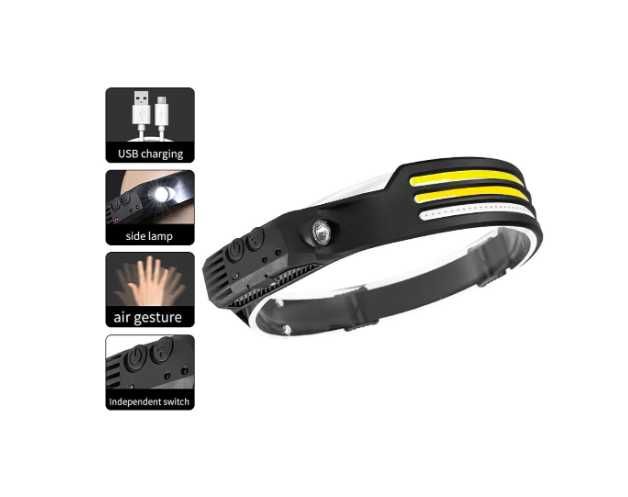 LED челник, 3W, 200lm, 1200mAh, USB зареждане