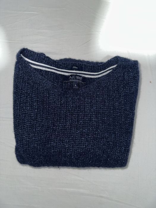 Pulover Armani Jeans Albastru din lână