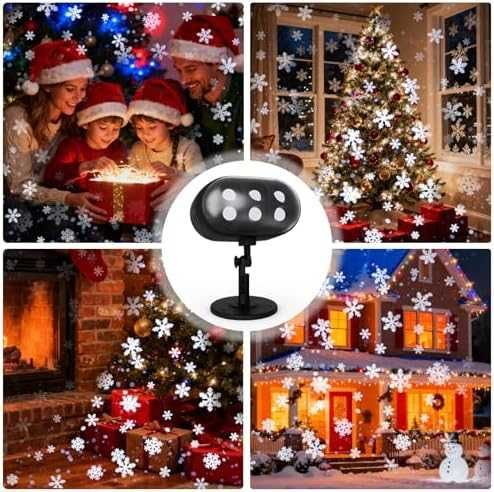 Нов LED снежен външен Проектор IP65 с дистанционно и голямо покритие