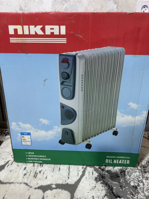 Масляный обогреватель Nikai 13 ребер — состояние как новый!